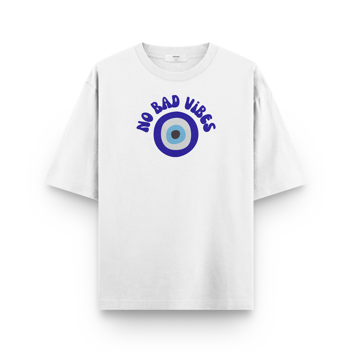 Oversized 240 GSM No Bad Vibes T-Shirt – Heavyweight Streetwear India