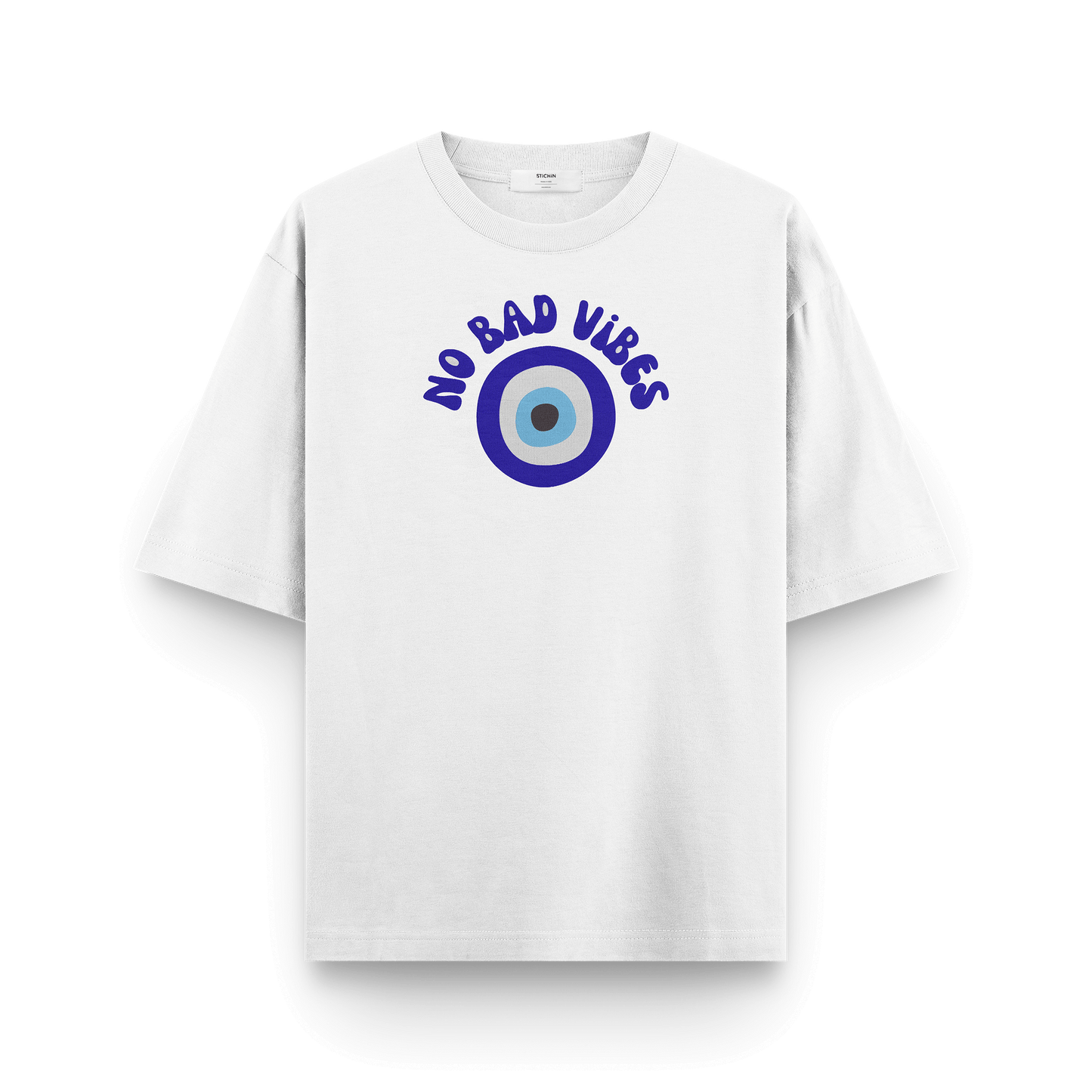 Oversized 240 GSM No Bad Vibes T-Shirt – Heavyweight Streetwear India
