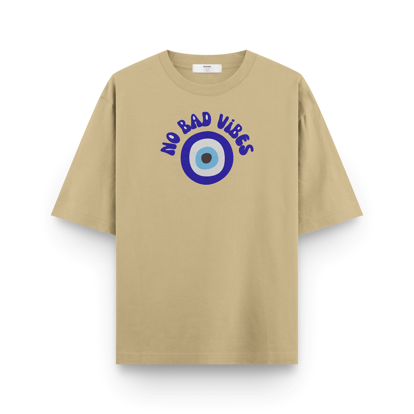 Oversized 240 GSM No Bad Vibes T-Shirt – Heavyweight Streetwear India