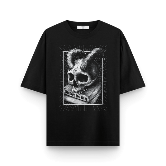 Philosophia Skull Oversized T-Shirt – Occult Academia Streetwear