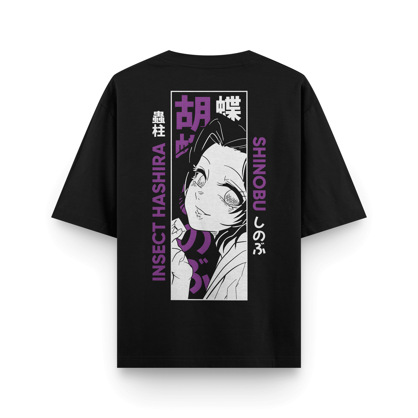 Shinobu Insect Hashira Oversized T-Shirt Anime Streetwear Statement back