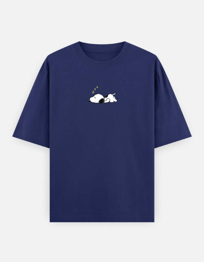 Sleeping Dog Oversized T-Shirt Minimal Unisex Streetwear India RoyalBlue
