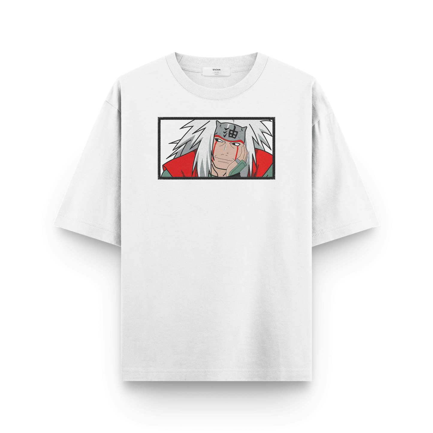 240 gsm heavyweight anime streetwear t-shirt back view