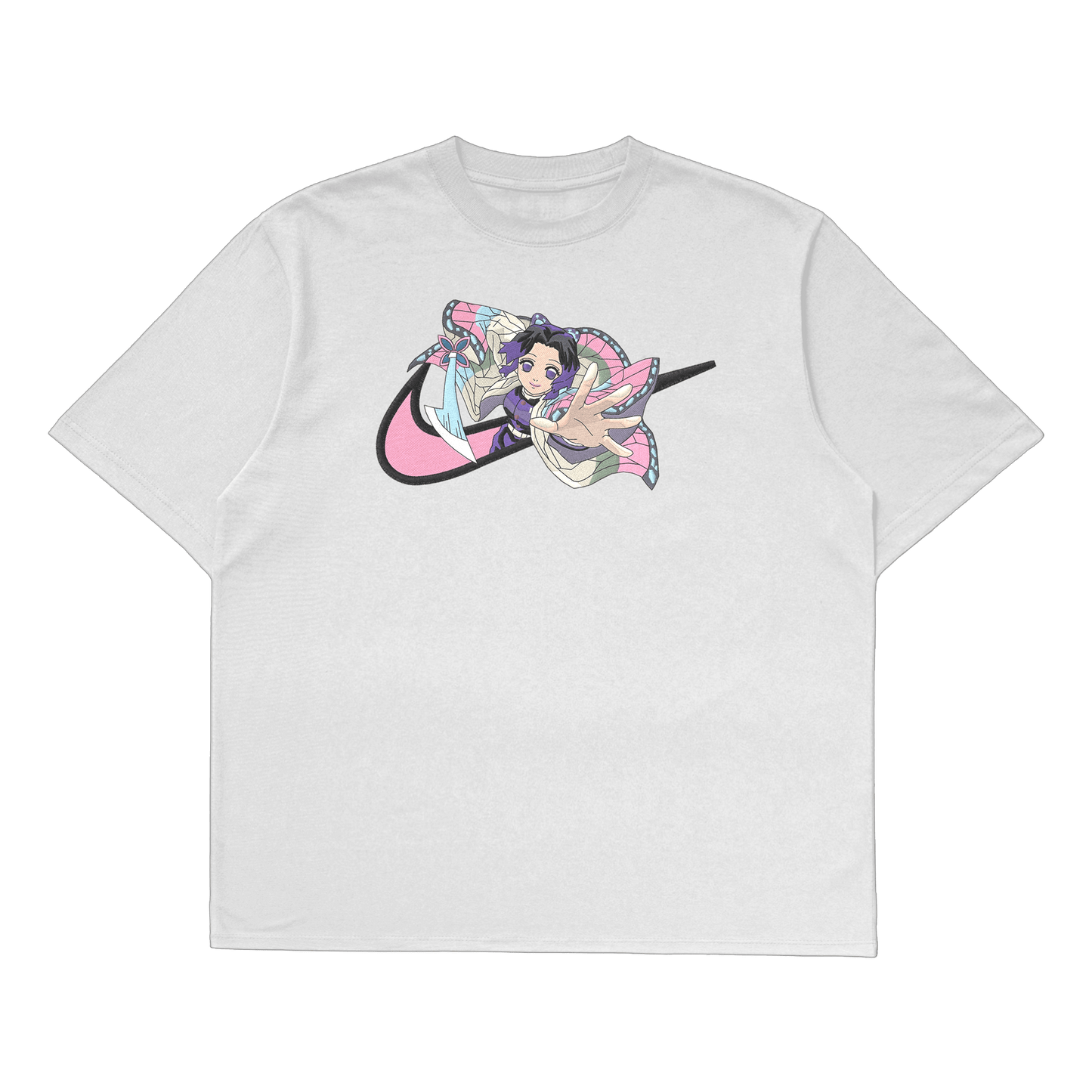Shinobu Kocho Oversized T-Shirt | Demon Slayer Premium Anime Tee India white