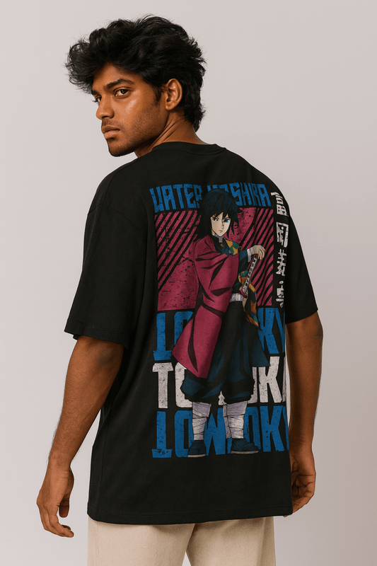 giyu oversized tshirt stichin studio india back