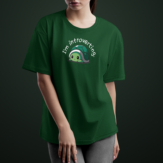Introverting Turtle Oversized T-Shirt – Minimal Unisex Streetwear India