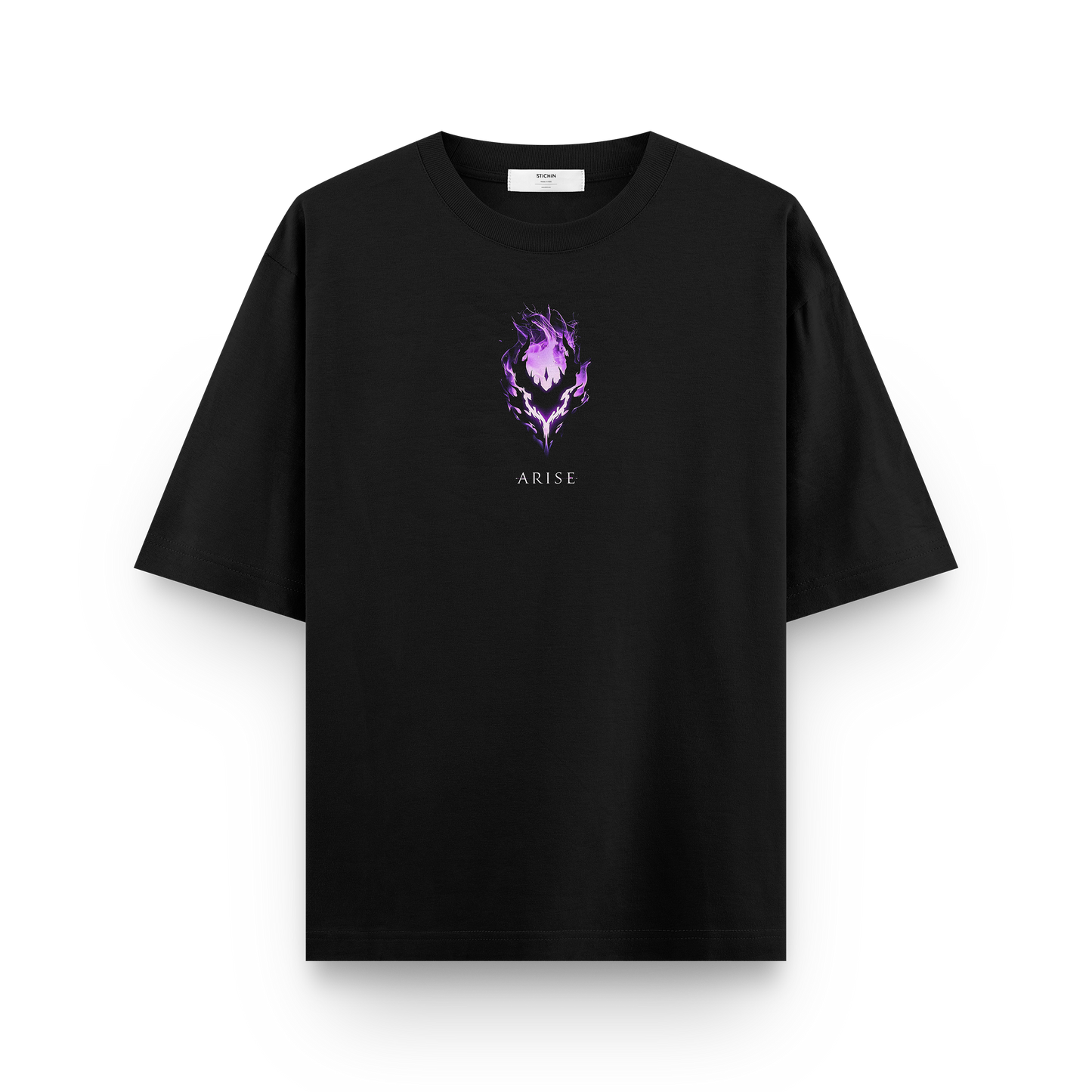 Shadow Monarch Arise Oversized T-Shirt – Solo Leveling Anime Power-Up