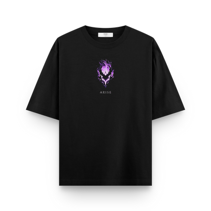 Shadow Monarch Arise Oversized T-Shirt – Solo Leveling Anime Power-Up