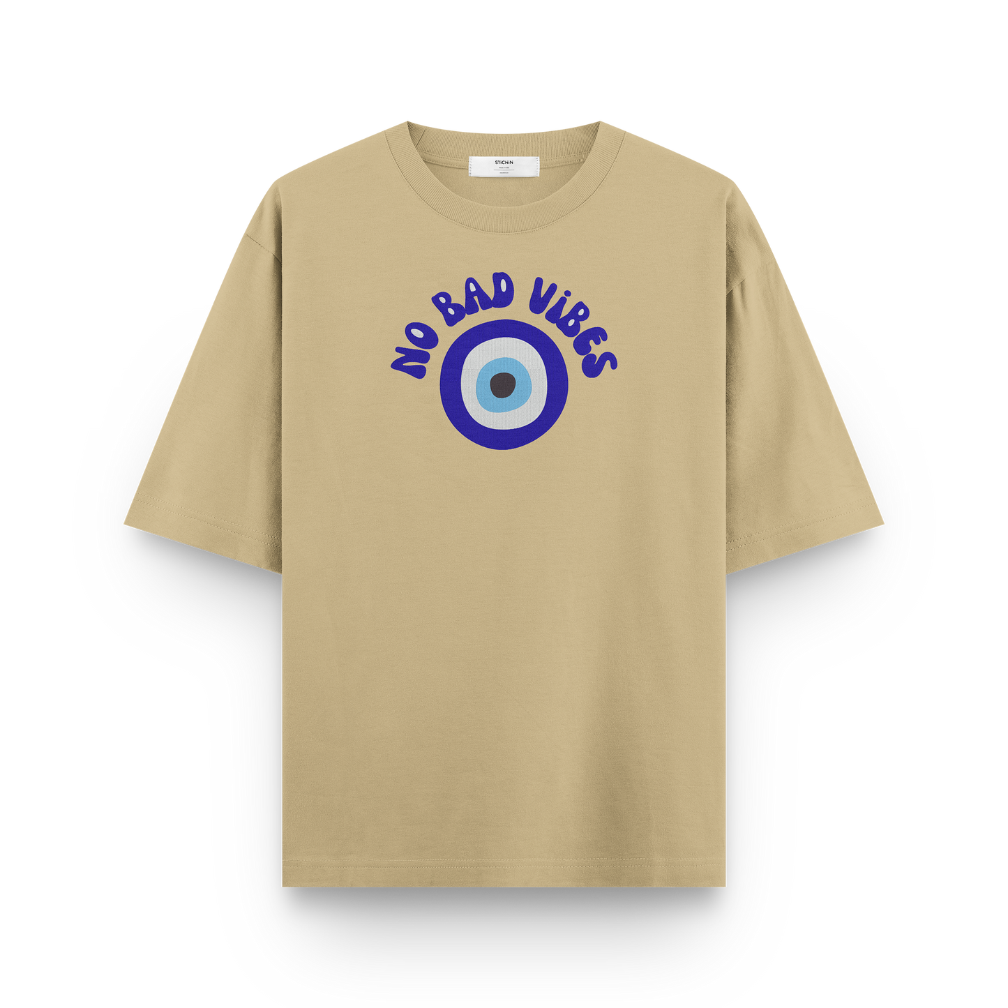 Oversized 240 GSM No Bad Vibes T-Shirt – Heavyweight Streetwear India