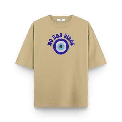 Oversized 240 GSM No Bad Vibes T-Shirt – Heavyweight Streetwear India