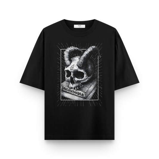 Philosophia Skull Oversized T-Shirt – Occult Academia Streetwear