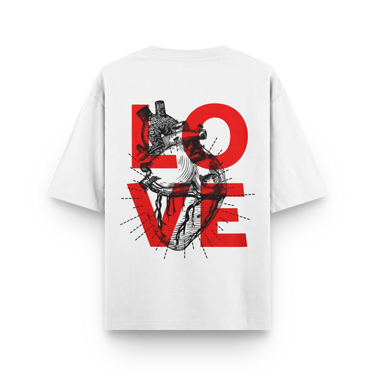 Love & Heart Graphic T-Shirt – Express Your Affection with Style