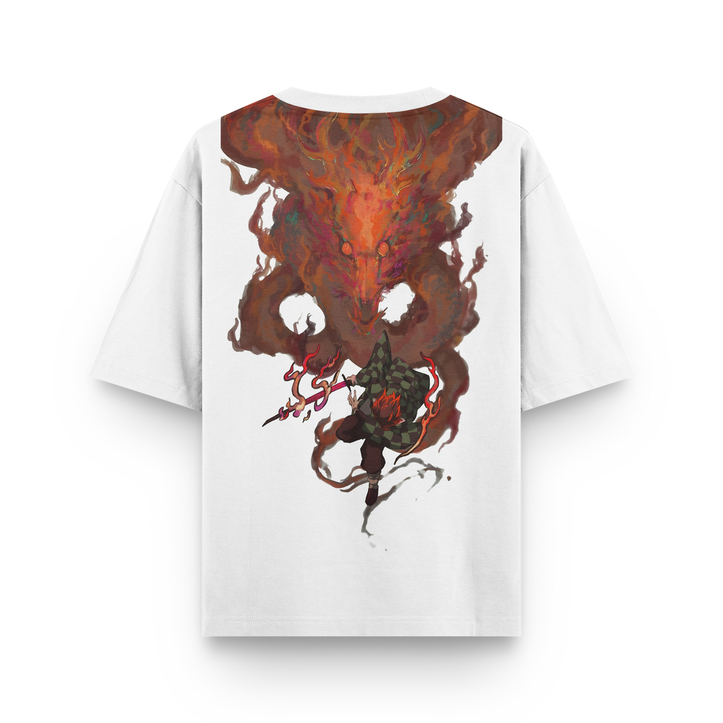 Tanjiro Kamado Classic Oversized T-Shirt – Elegant Demon Slayer Fan Art Tee