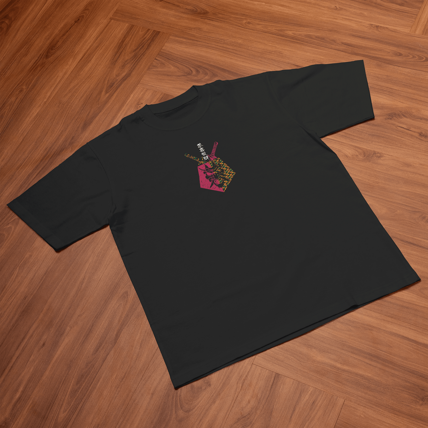 Giyu Tomioka Demon Slayer Oversized Black Oversized T-Shirt back