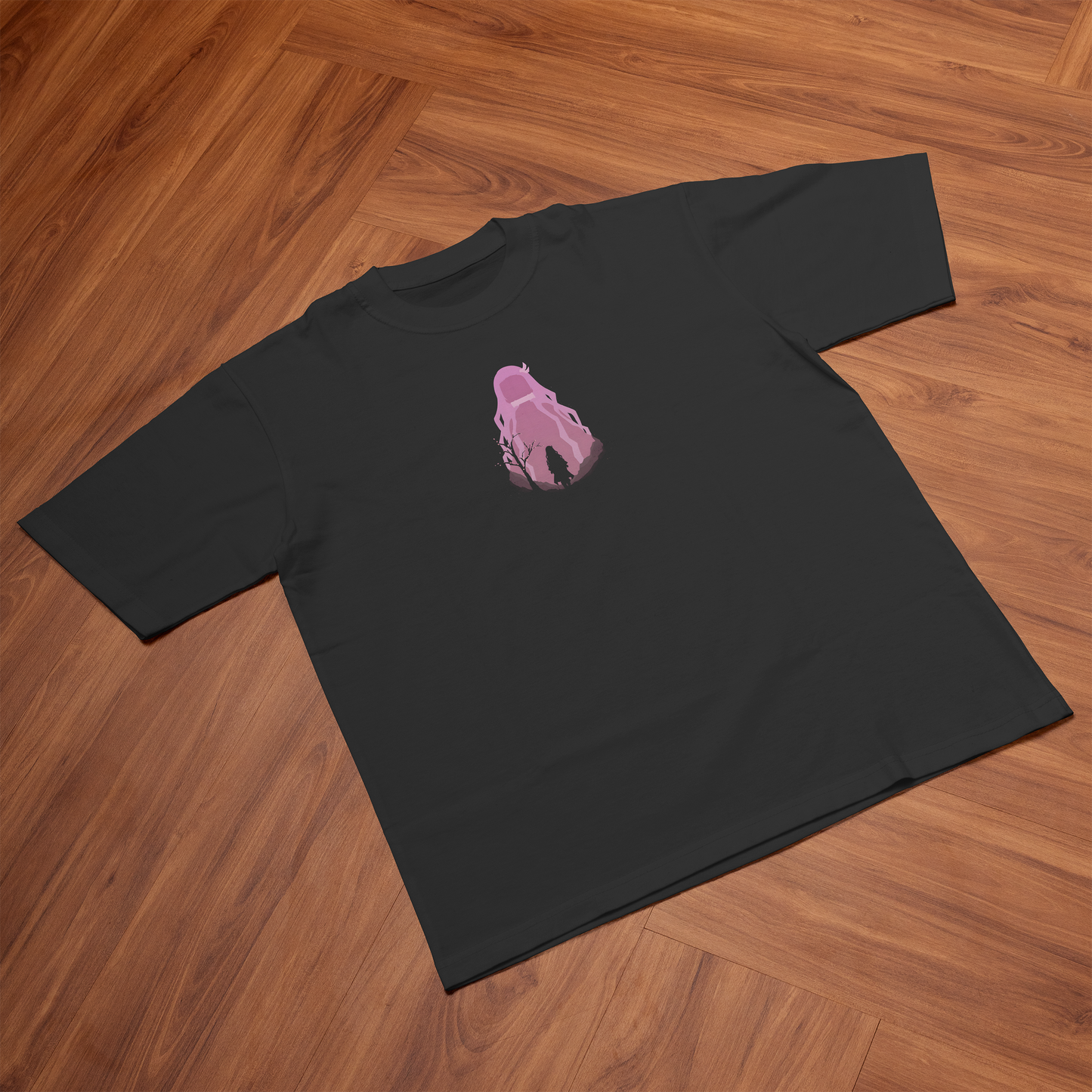 Nezuko Kimono Pattern Oversized Black T-Shirt – Anime Streetwear India