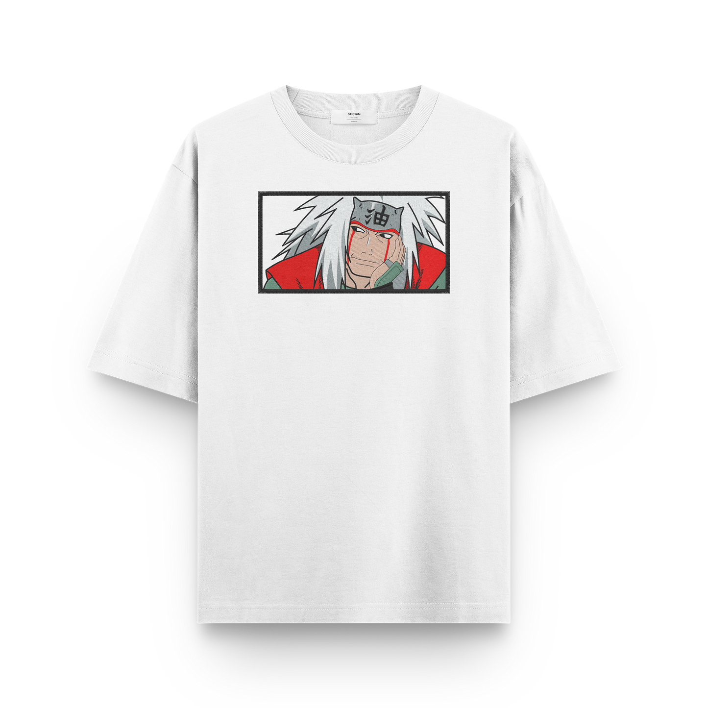 240 gsm heavyweight anime streetwear t-shirt back view
