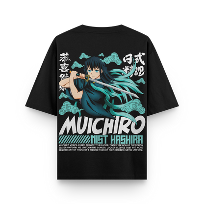 Muichiro Mist Hashira Oversized T-Shirt Premium Print back