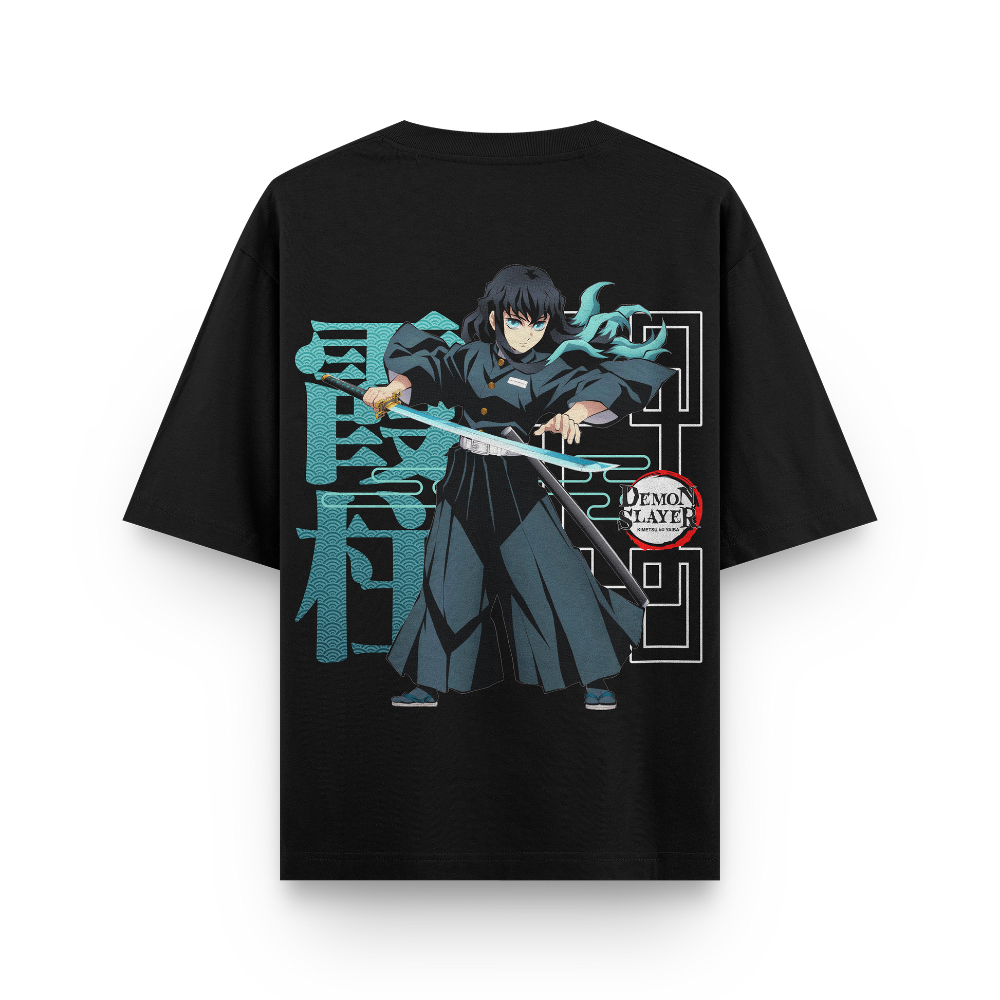 Muichiro Demon Slayer Oversized T-Shirt Premium Print back