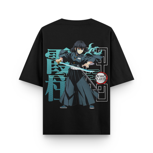 Muichiro Demon Slayer Oversized T-Shirt Premium Print back