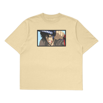 Mugen oversized t-shirt featuring an embroidered design inspired by Samurai Champloo.