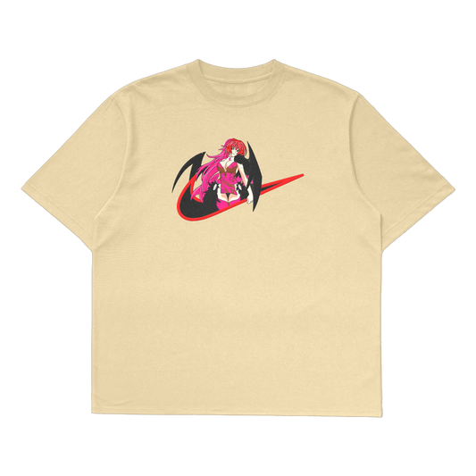 Rias Gremory oversized t-shirt featuring a vibrant design of the character from High School DxD.