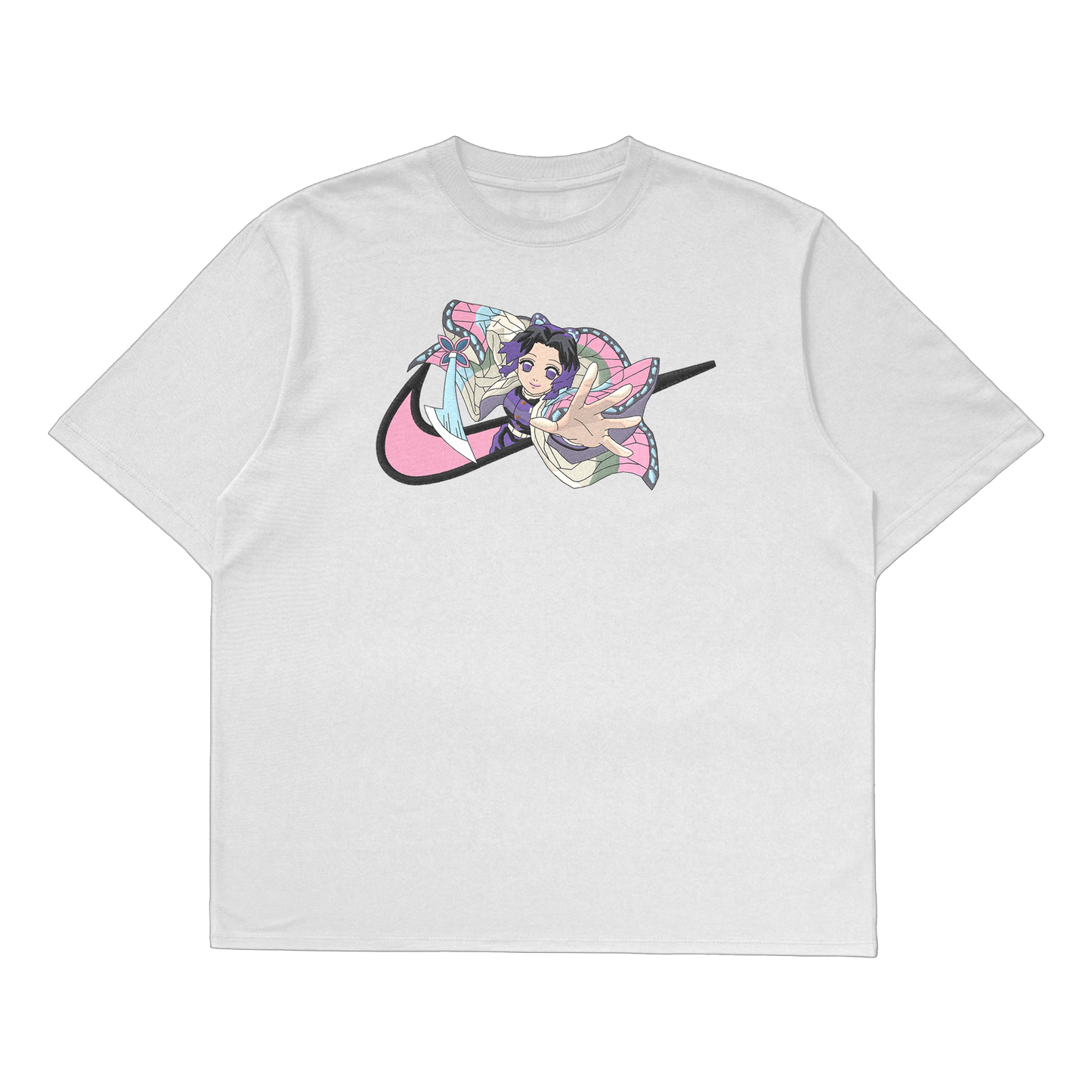 Shinobu Kocho Oversized T-Shirt | Demon Slayer Premium Anime Tee India white