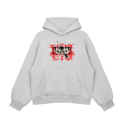 Guts Embroidered Oversized Hoodie featuring bold embroidery and premium heavyweight fleece construction.