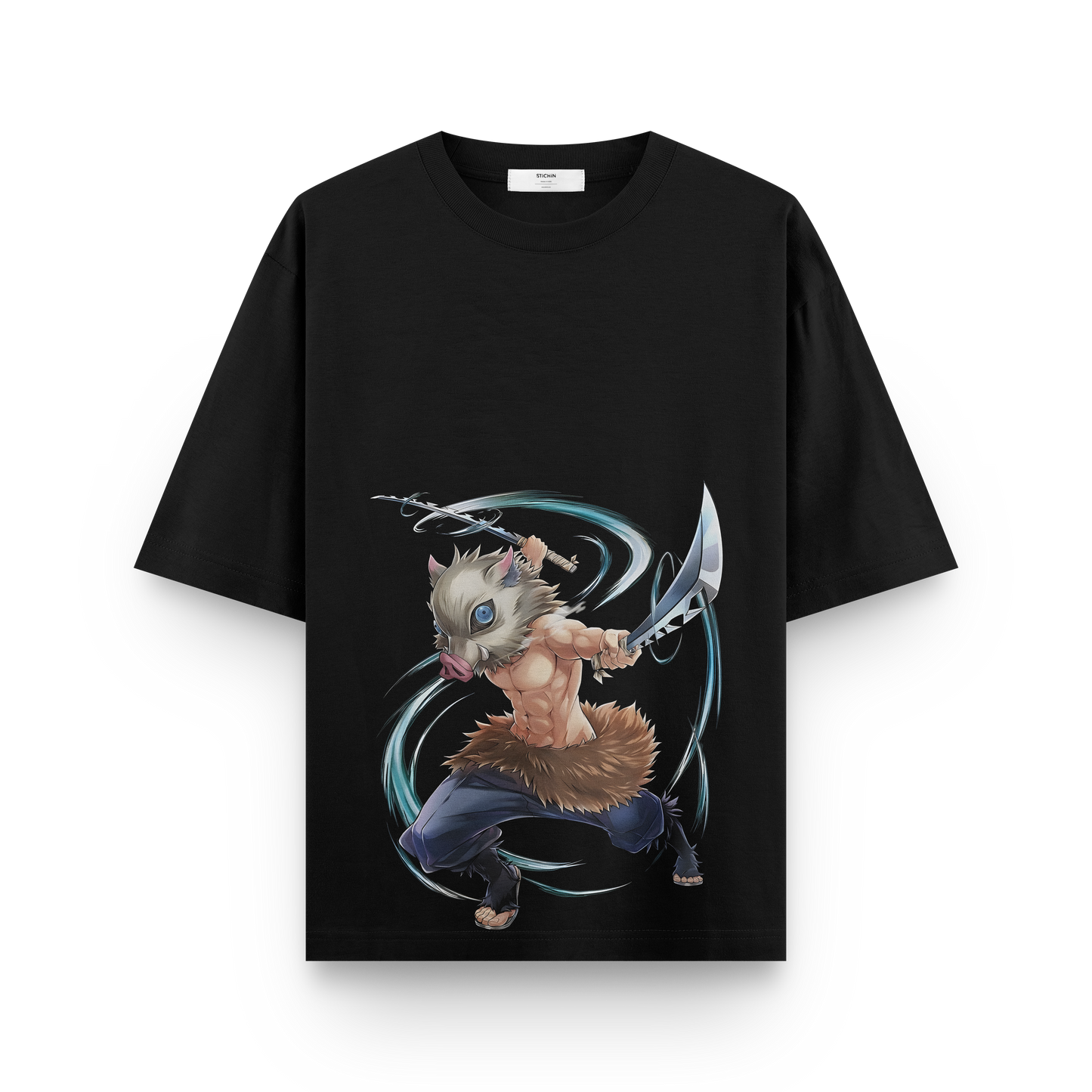 Fierce Inosuke - Demon Slayer Graphic Oversized T-Shirt