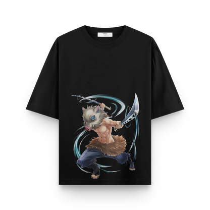 Fierce Inosuke - Demon Slayer Graphic Oversized T-Shirt