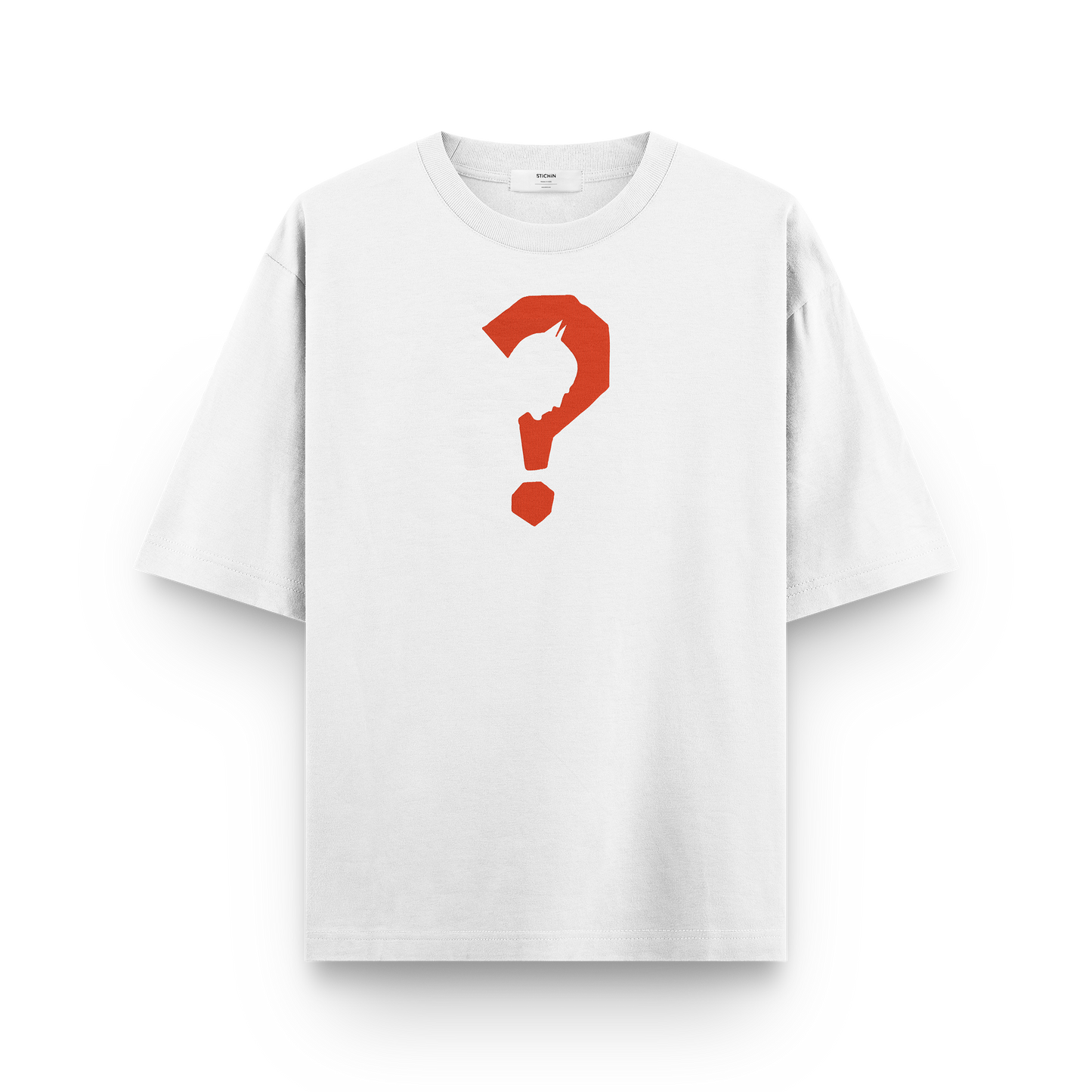 Premium Embroidered Batman Riddler Silhouette T-Shirt – Oversized Heavyweight Streetwear